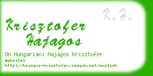 krisztofer hajagos business card